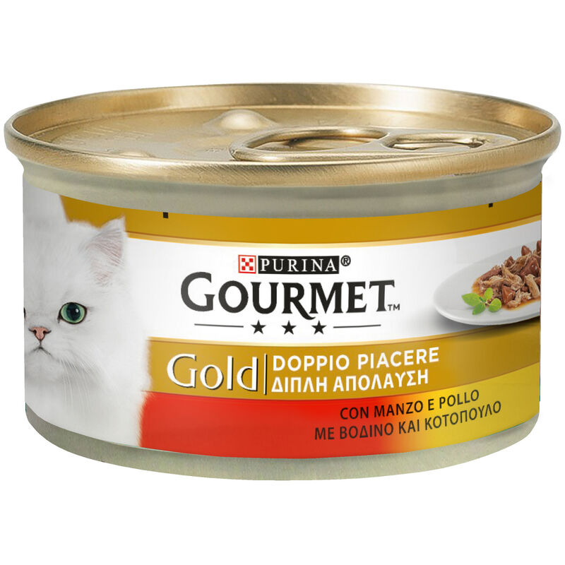Gourmet Gold Cat Adult Doppio Piacere con Manzo e Pollo 85 gr