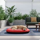 L'Isola dei Tesori Cuscino ovale tecnico Rosso/Nero 90x60 cm