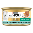 Gourmet Gold Cat Adult Mousse con Merluzzo e Delicate Carote 85 gr