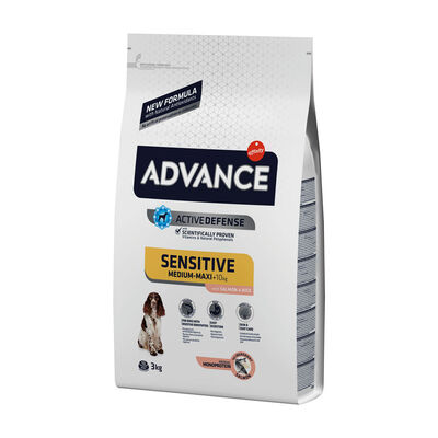 Advance Sensitive Dog Adult Medium Maxi con Salmone e Riso 3 kg.