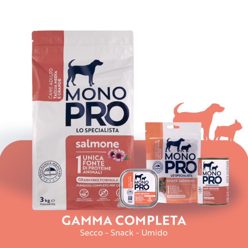 Monopro Dog Adult Medium&Large Grain Free Salmone 12 Kg