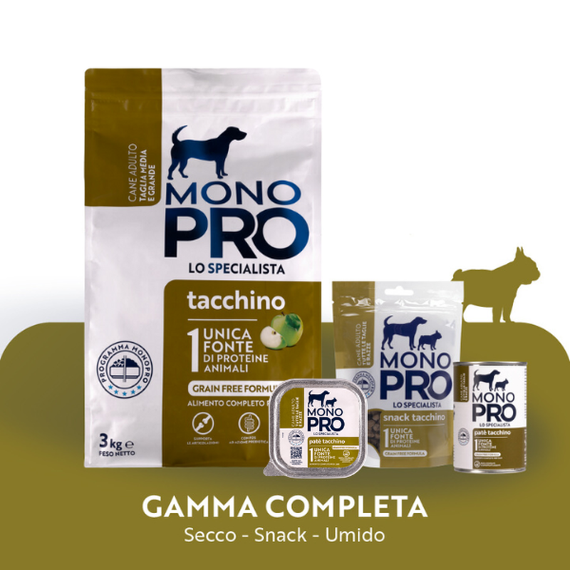 Monopro Dog Adult Medium&Large Grain Free Tacchino 3 kg