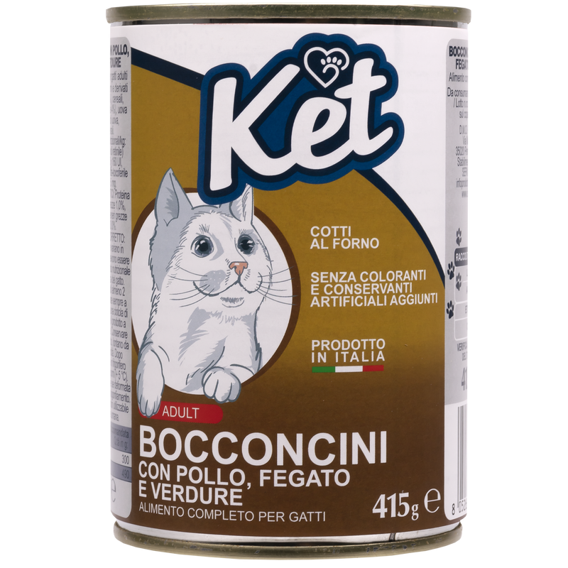 Ket Adult All breeds Bocconcini Pollo e Fegato 415 gr