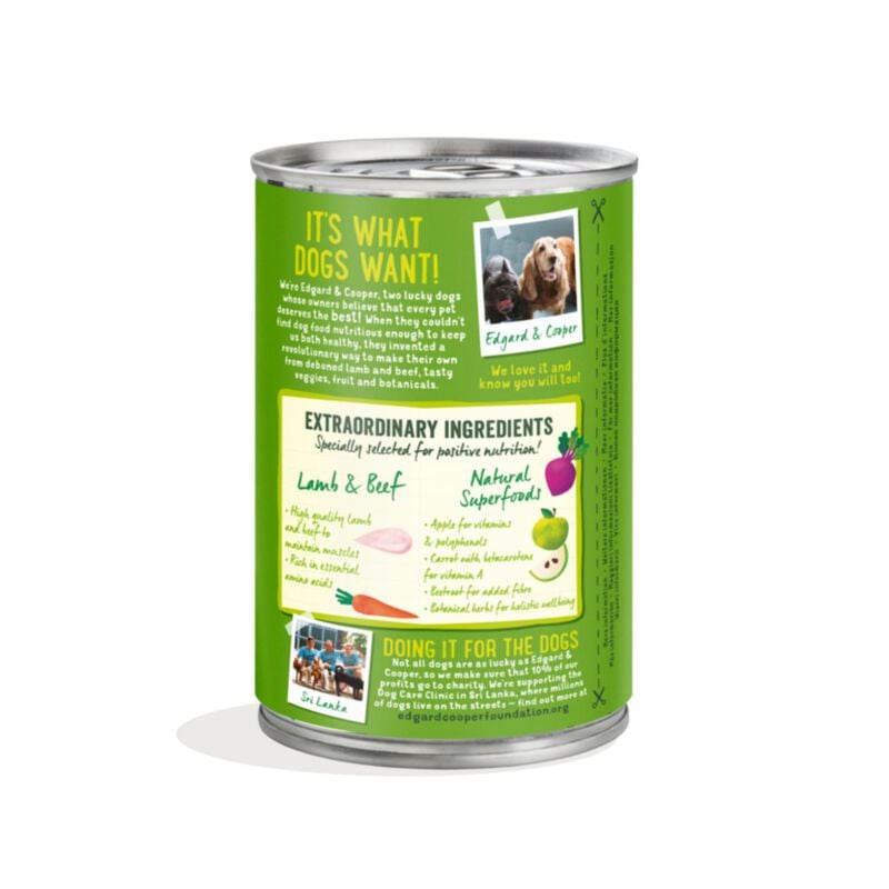 Edgard & Cooper Dog Adult Agnello e Manzo 400 gr