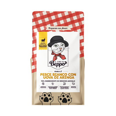 Il Cibo di Beppo Cat Steril Pesce Bianco e Uova di aringa 1,5kg