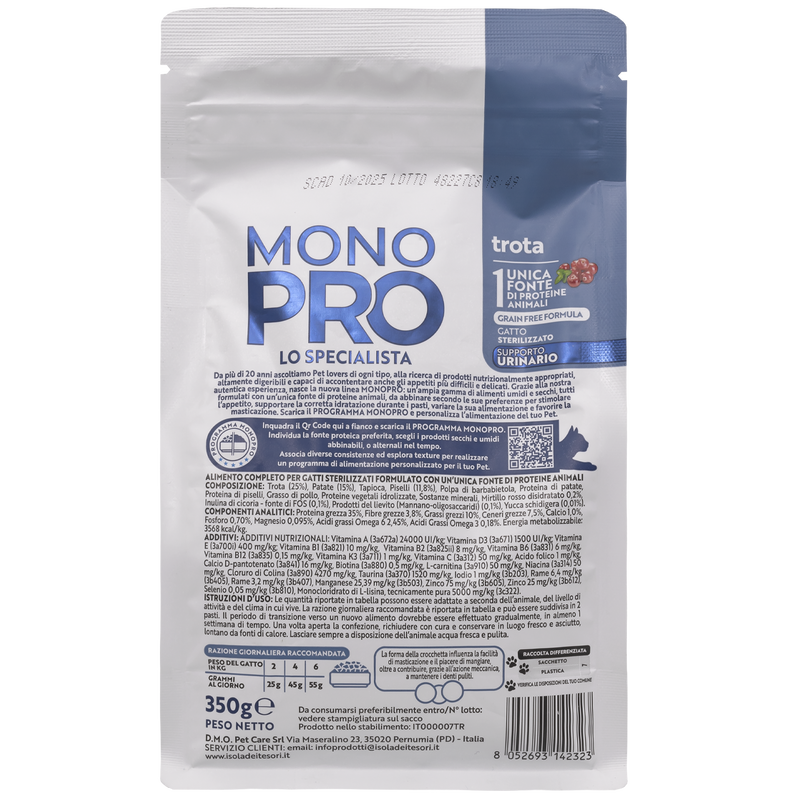 Monopro Cat Sterilised Trota 350gr