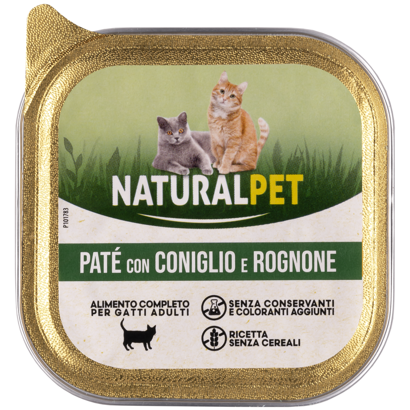 Naturalpet Cat Adult Paté con Coniglio e Rognone 100gr