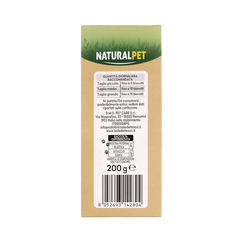 Naturalpet Premium Biscotti con Carote nere e curcuma 200 gr