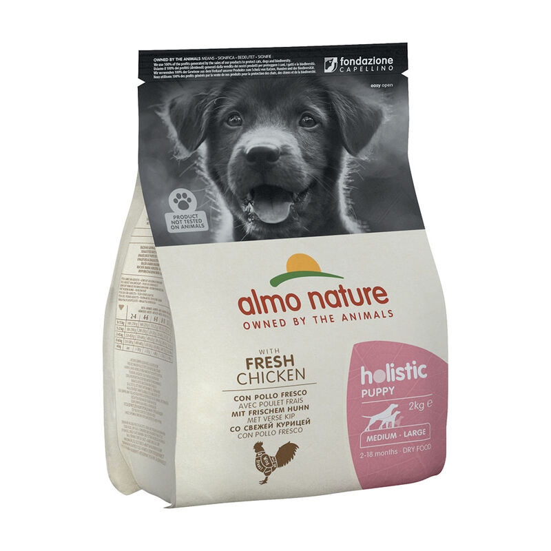 Almo Nature Holistic Dog Puppy M-L con Pollo Fresco 2 kg