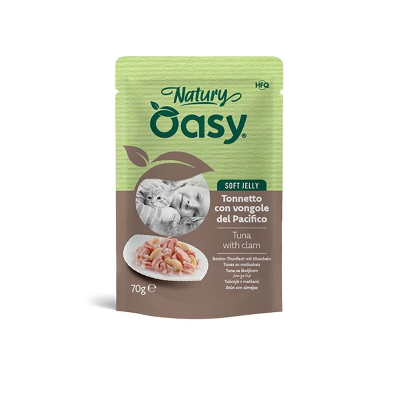 Oasy Natury cat adult Tonnetto con Vongole del Pacifico 70 gr
