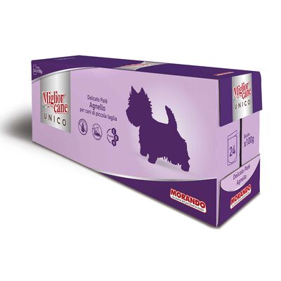 Migliorcane Unico Dog Adult Mini delicato patè Agnello 100 gr x 24 pz