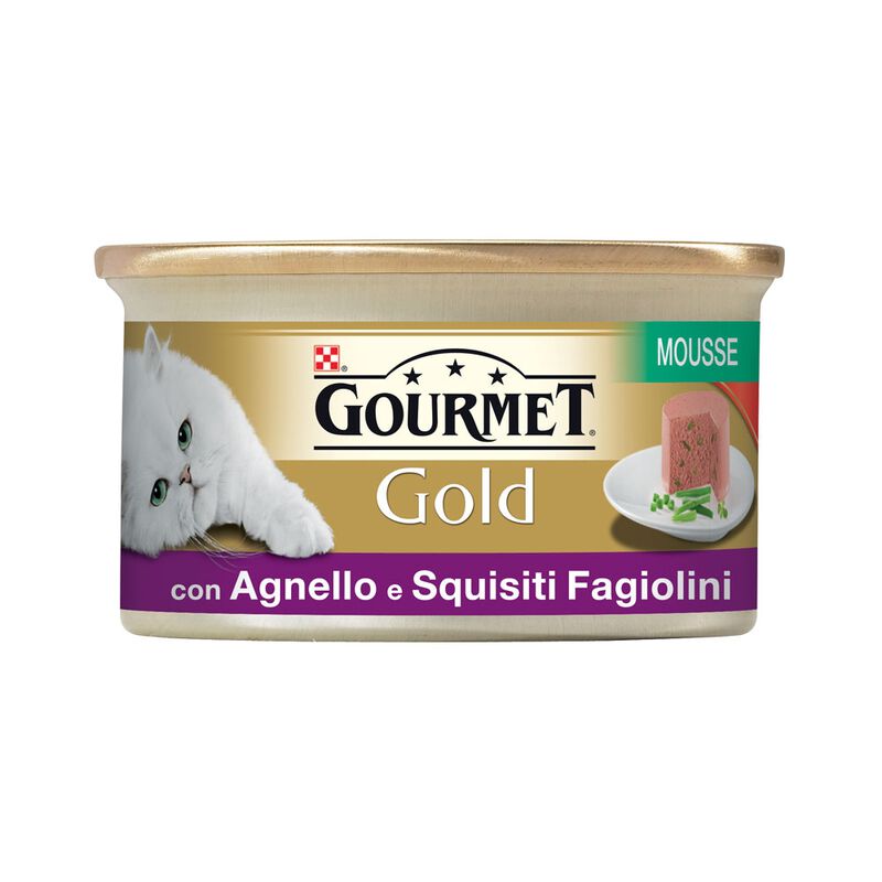 Gourmet Gold Cat Adult Mousse con Agnello e squisiti Fagiolini 85 gr