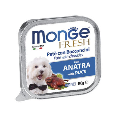 Monge Fresh Dog Adult Paté con Bocconcini con Anatra 100 gr