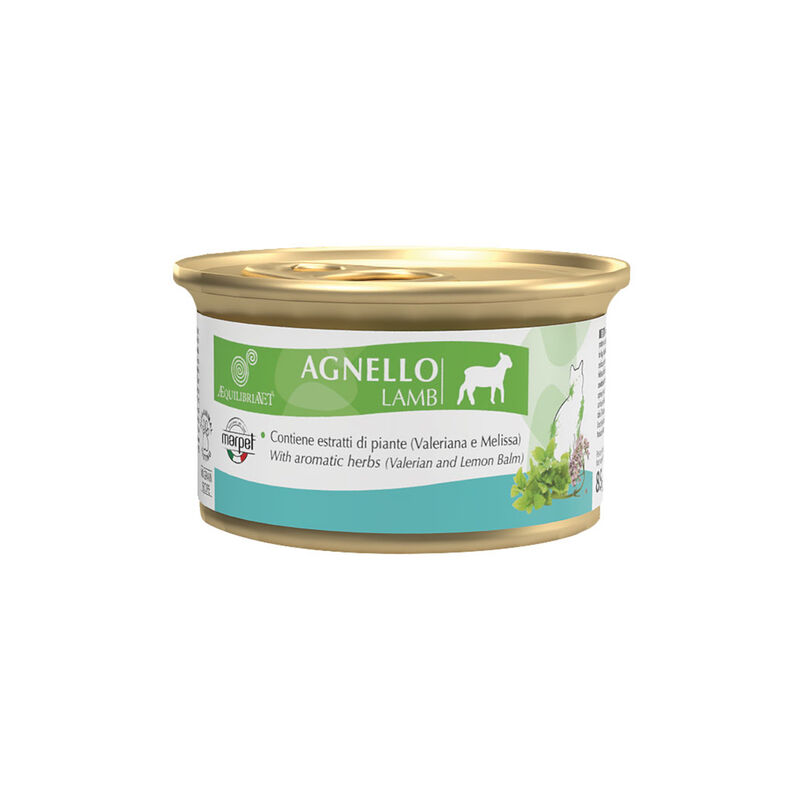 Aequilibriavet Cat Agnello 85g - Alimento completo per gatti adulti con carne di agnello