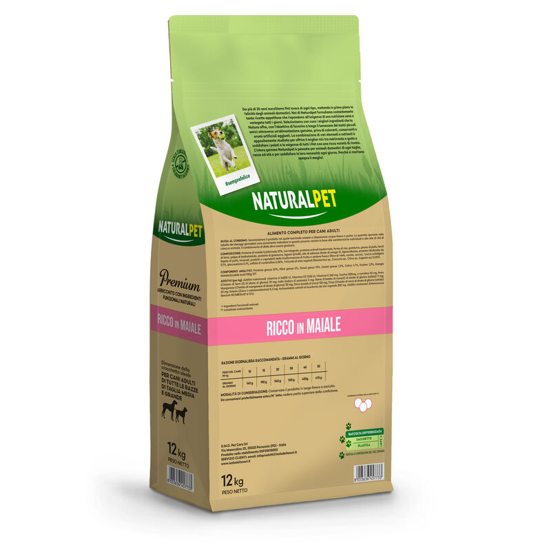 Naturalpet Premium Dog Medium/Large al Maiale 12 kg