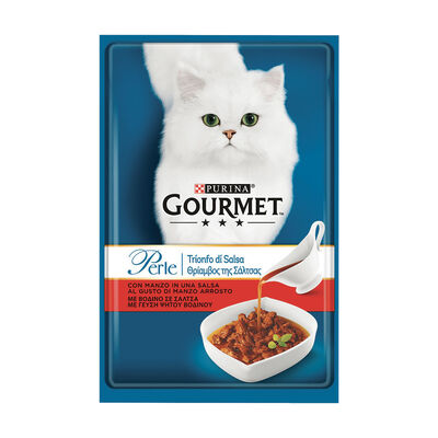 Gourmet Perle Cat Adult Trionfo di Salsa con Manzo 85 gr