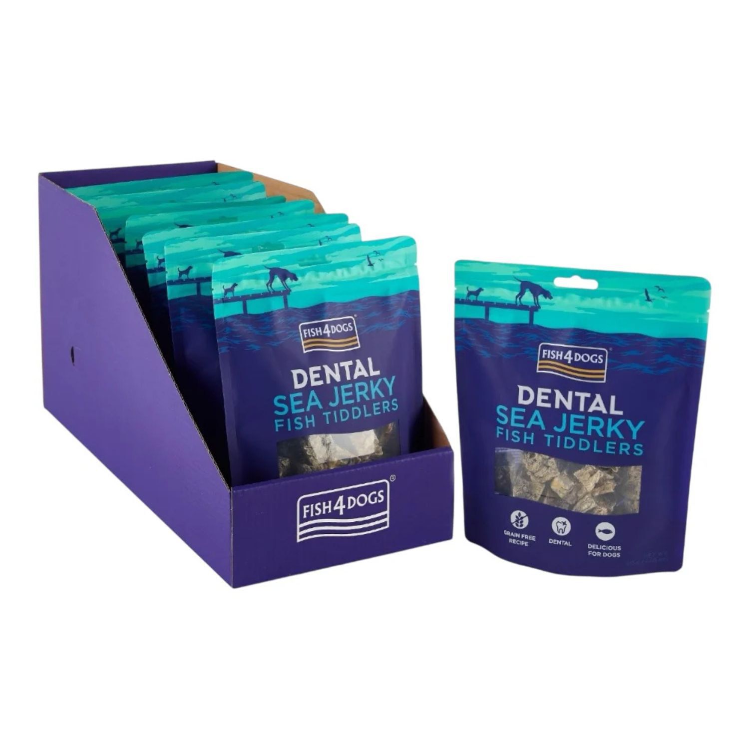 Fish4Dogs Dental Sea Jerky Fish Tiddlers Snack 115 gr | L'Isola