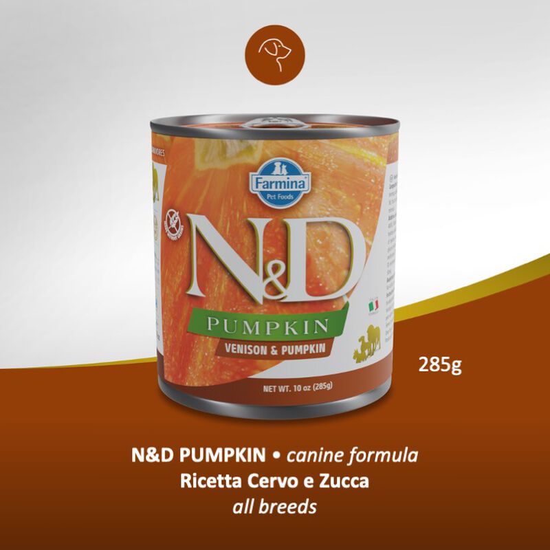 Farmina N&D Pumpkin Dog Adult Cervo e Zucca 285 gr