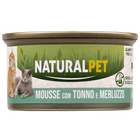 Naturalpet Cat Adult Mousse con Tonno e Merluzzo 85 gr
