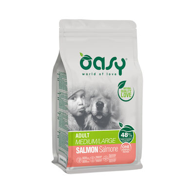 Oasy Dog Adult Medium Large One Animal Protein Salmone 12 Kg