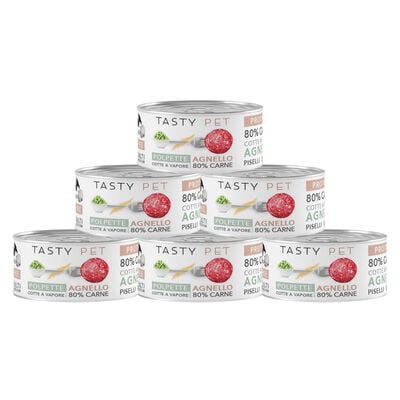Tasty Pet Polpette in Salsa per cani con Agnello, Carote e Piselli 150 gr