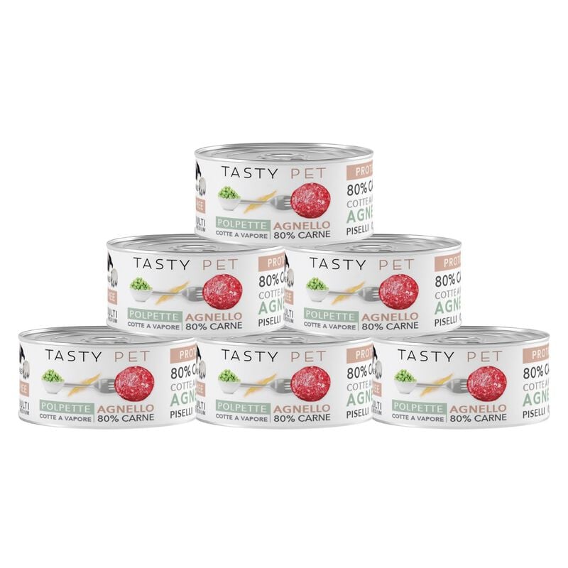 Tasty Pet Polpette in Salsa per cani con Agnello, Carote e Piselli 150 gr