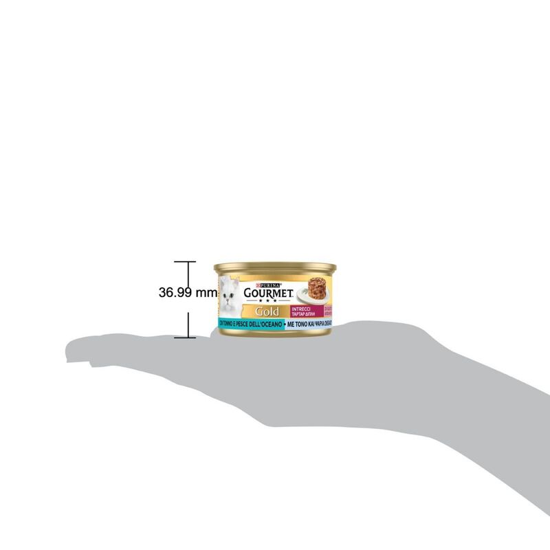 Gourmet Gold Cat Adult Intrecci di Gusto Tonno & Pesce dell'Oceano 85 gr