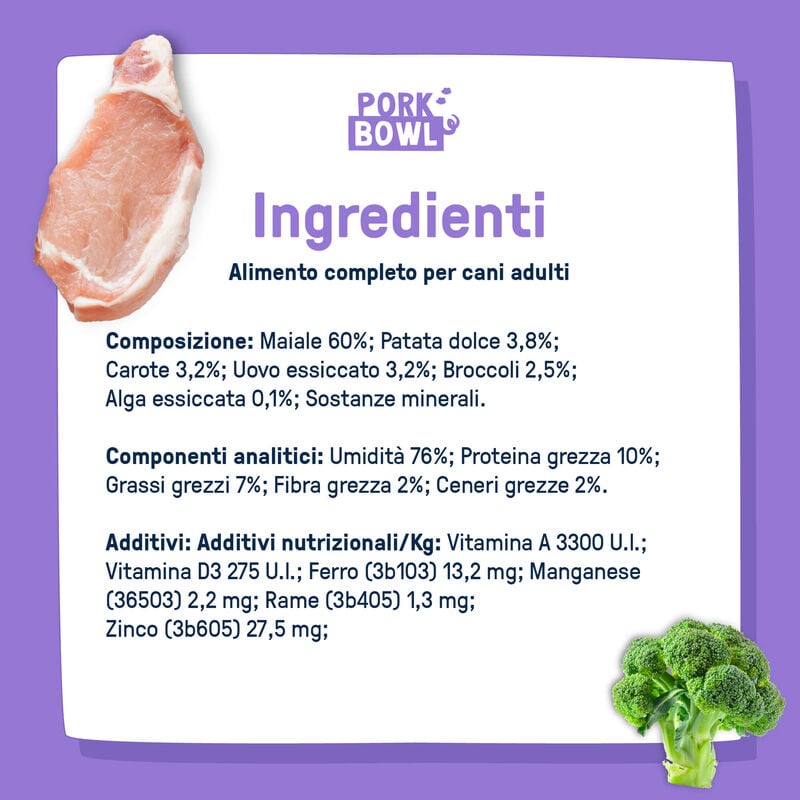 Dog Heroes Pork Bowl Maiale Grain Free 390 gr