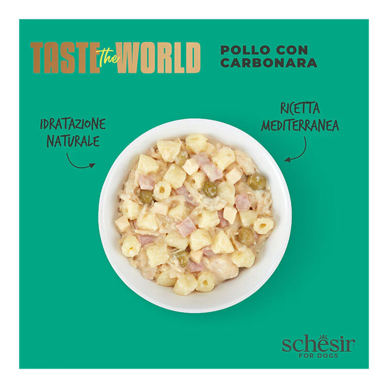 Schesir Taste the World Dog Adult Pollo con carbonara in brodo 150gr