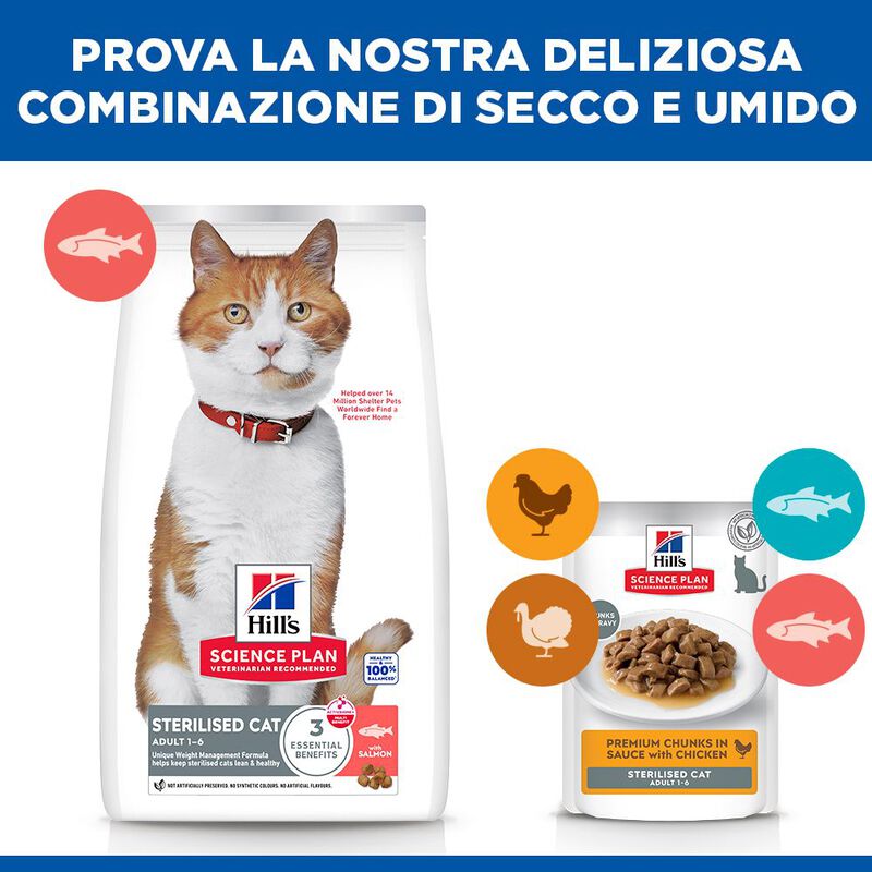 Hill's Science Plan Cat Adult Sterilised Salmone 300 gr