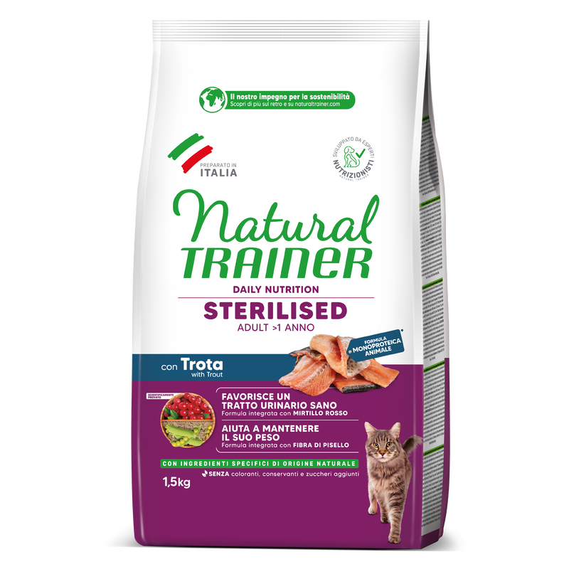 Natural Trainer Cat Adult Sterilised Trota 1,5 kg