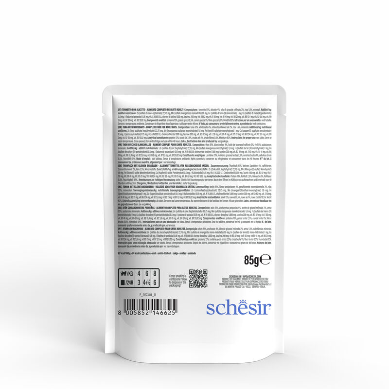 Schesir Cat Tonnetto con Alicette 85 gr