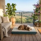 L'Isola dei Tesori Materasso per cani in Memory Grigio e Verde Mare 60x100x8 cm