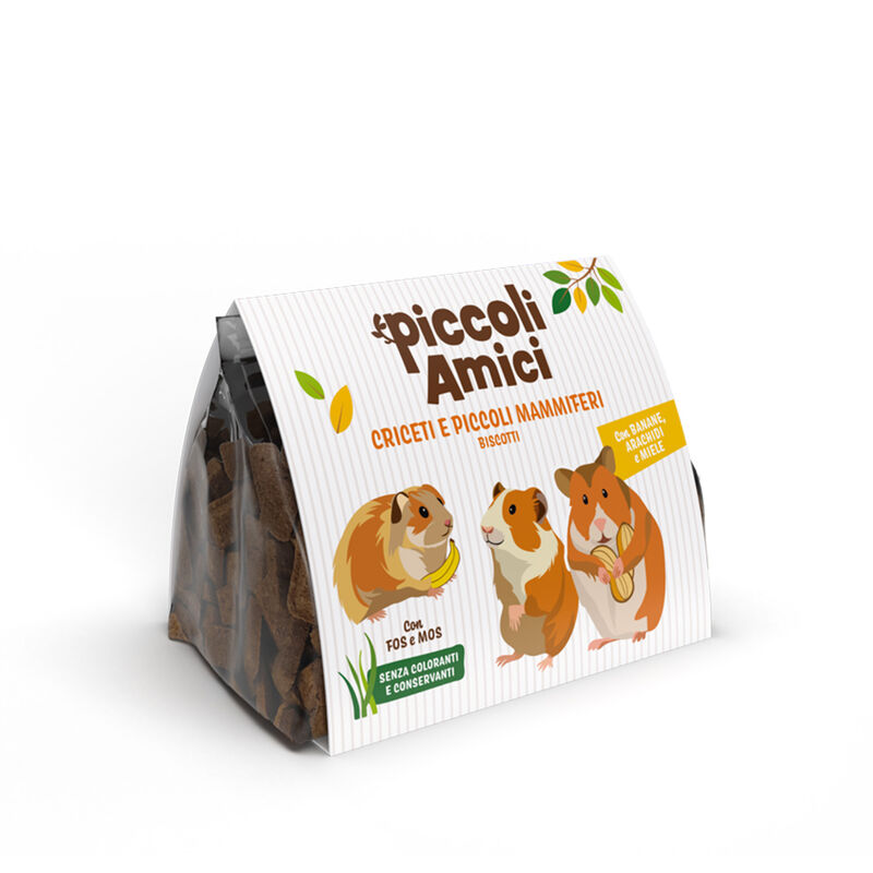 Piccoli Amici Biscotti con Banane, Arachidi e Miele per criceti 100gr