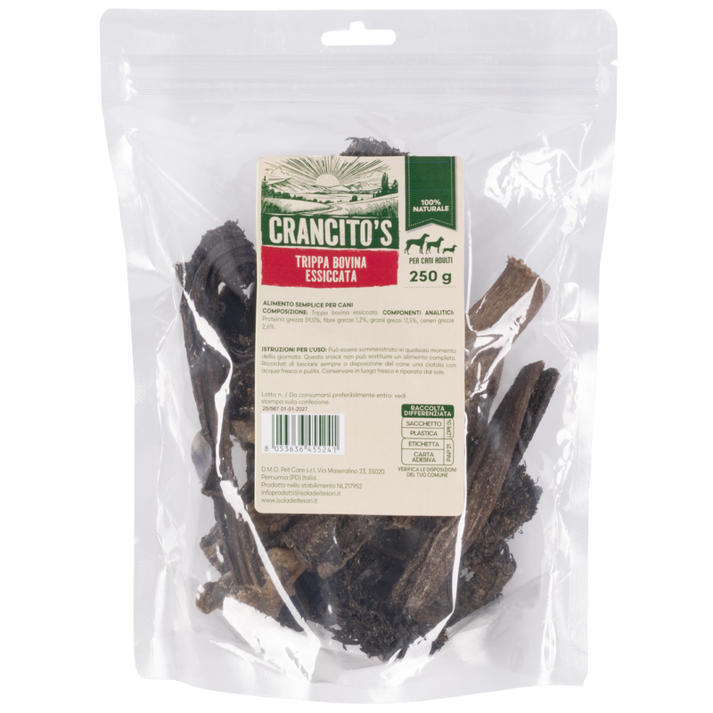Crancito's Dog Adult Trippa bovina essiccata 250gr