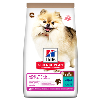 Hill's Science Plan Dog Small & Mini Adult Ipoallergenico No Grain con Tonno 1,5 kg