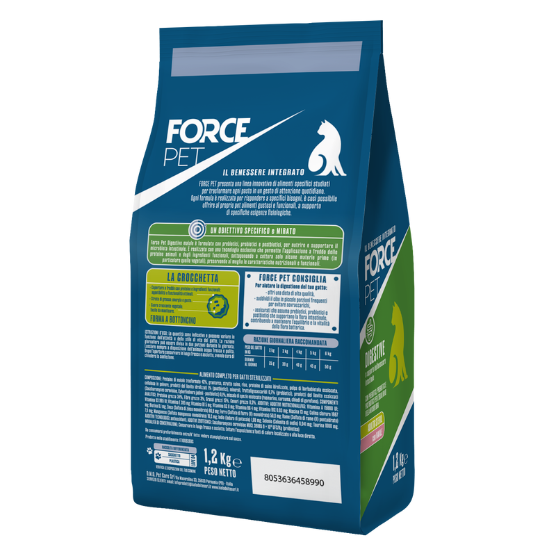 Forcepet Cat Adult Steril Digestive con maiale 1,2kg