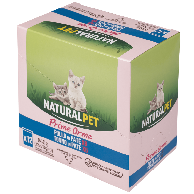 Naturalpet Kitten Pollo in Patè e Tonno in Patè x6