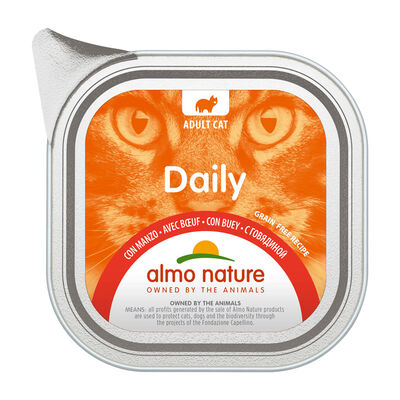 Almo Nature Daily Cat Manzo 100g - Alimento per gatti senza cereali