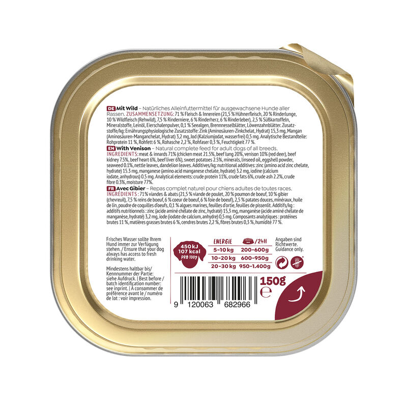 Wow Dog Adult Selvaggina con alga marina e patate dolci 150gr