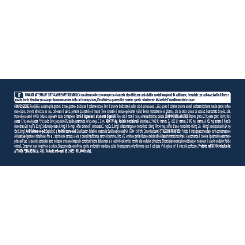 Advance Veterinary Diets Dog Gastroenteric 800 gr - Scad. Dicembre 25