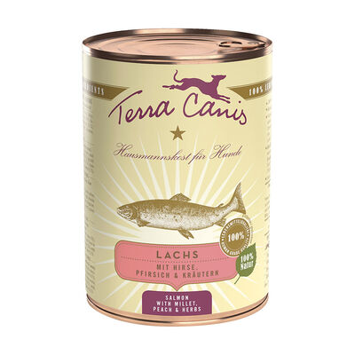 Terra Canis Dog Classic Salmone con miglio, pesca ed erbe aromatiche 400 gr
