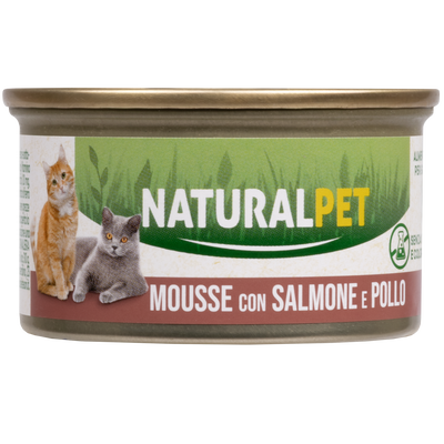 Naturalpet Cat Adult Mousse Salmone e pollo 85g