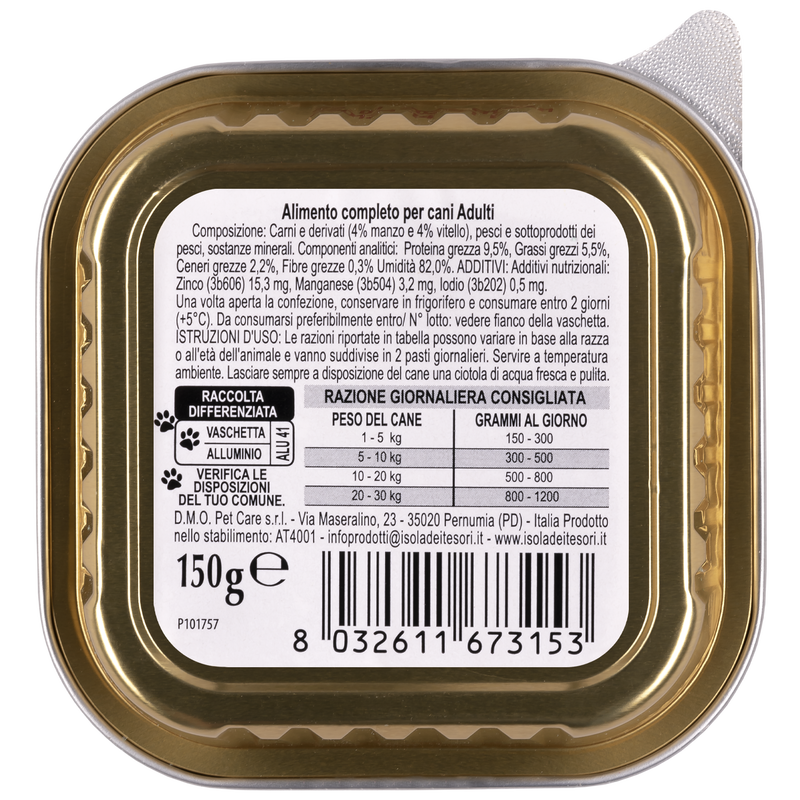 Naturalpet Dog Adulto Paté con Manzo e Vitello 150 gr