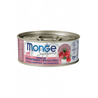 Monge Supreme Cat Sterilised Tonno con Riso integrale e Mirtilli rossi 80gr