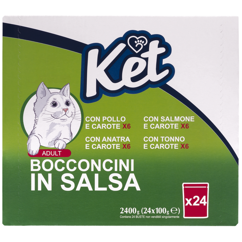 Ket Cat Adult Bocconcini in salsa Multipack 100grx24pz