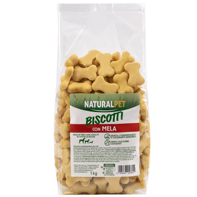Naturalpet Dog Adult Snack biscotti con mela 1kg