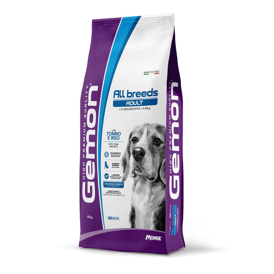 Gemon Dog Adult All breeds con Tonno e riso 15 Kg