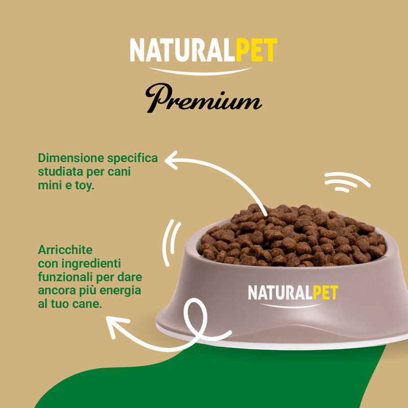 Naturalpet Premium Dog Adult Mini ricco in Anatra 3 kg