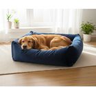 L'Isola dei Tesori Cuccia Relax velluto blu con cuscino 56x70 cm